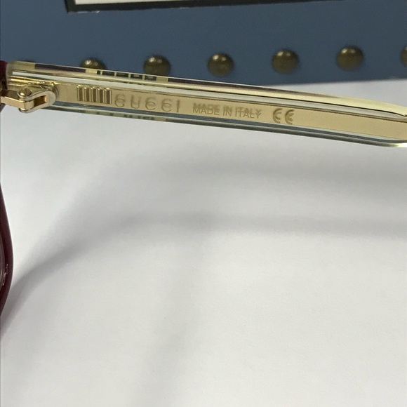 Gucci Men GG0561ON 003 Red CRYSTAL Rectangle/Square Eyeglasses - Picture 13 of 15